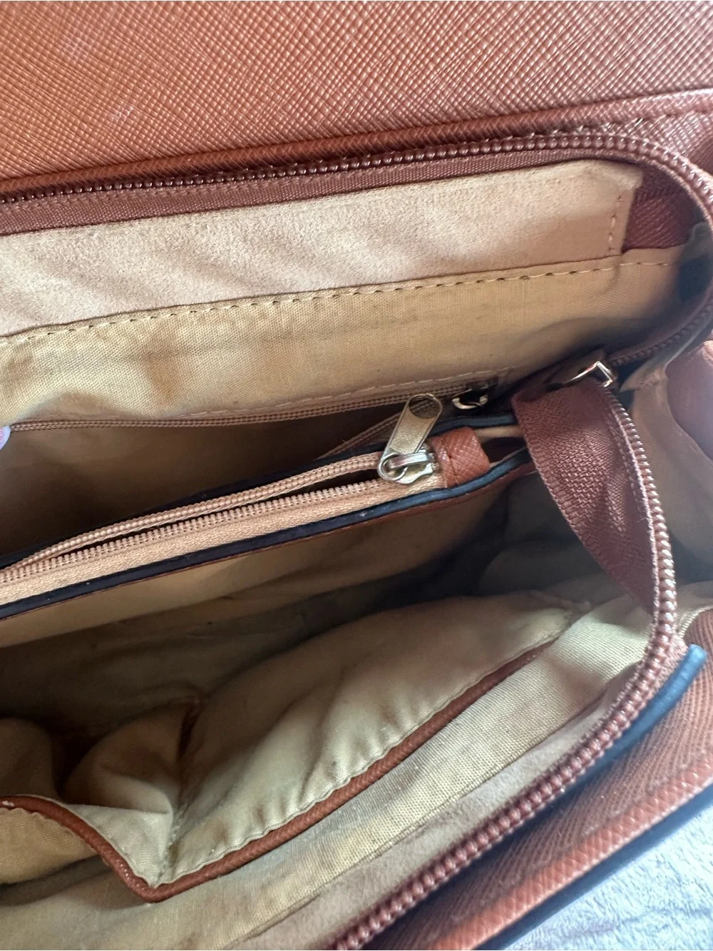 Michael Kors Brown Leather Top-Handle Satchel with Gold Hardware